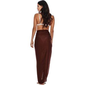 NEW Womens Beach Cover Up Sarong Swimsuit - Brown